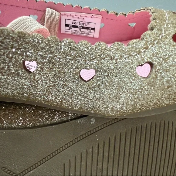Carter's Glittery Gold Dress Shoes for Kids - Picture 2 of 4
